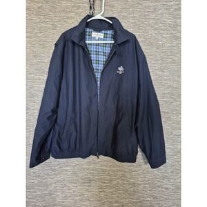 Fairway & Greene Jacket Mens 2XL Blue Plaid Lined Golf Windbreaker Glen Echo CC